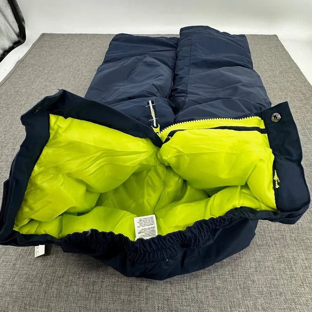 Essentials Boys Snow Pants Water‎ Resistant Navy Blue Neon Green Large (10) New